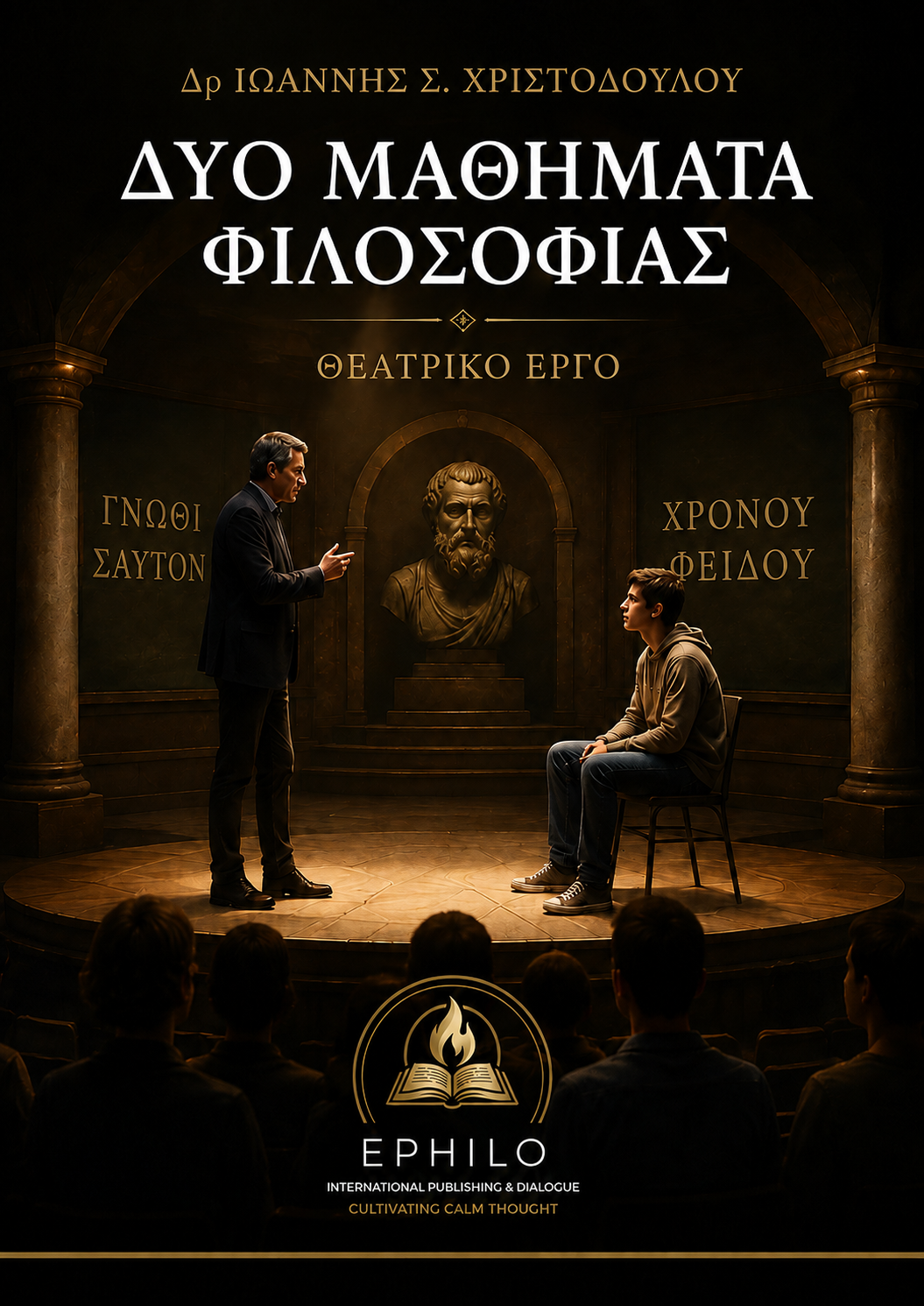 ΔΥΟ ΜΑΘΗΜΑΤΑ ΦΙΛΟΣΟΦΙΑΣ — θεατρικό έργο του Δρ Ιωάννη Σ. Χριστοδούλου, ελληνικό eBook EPHILO