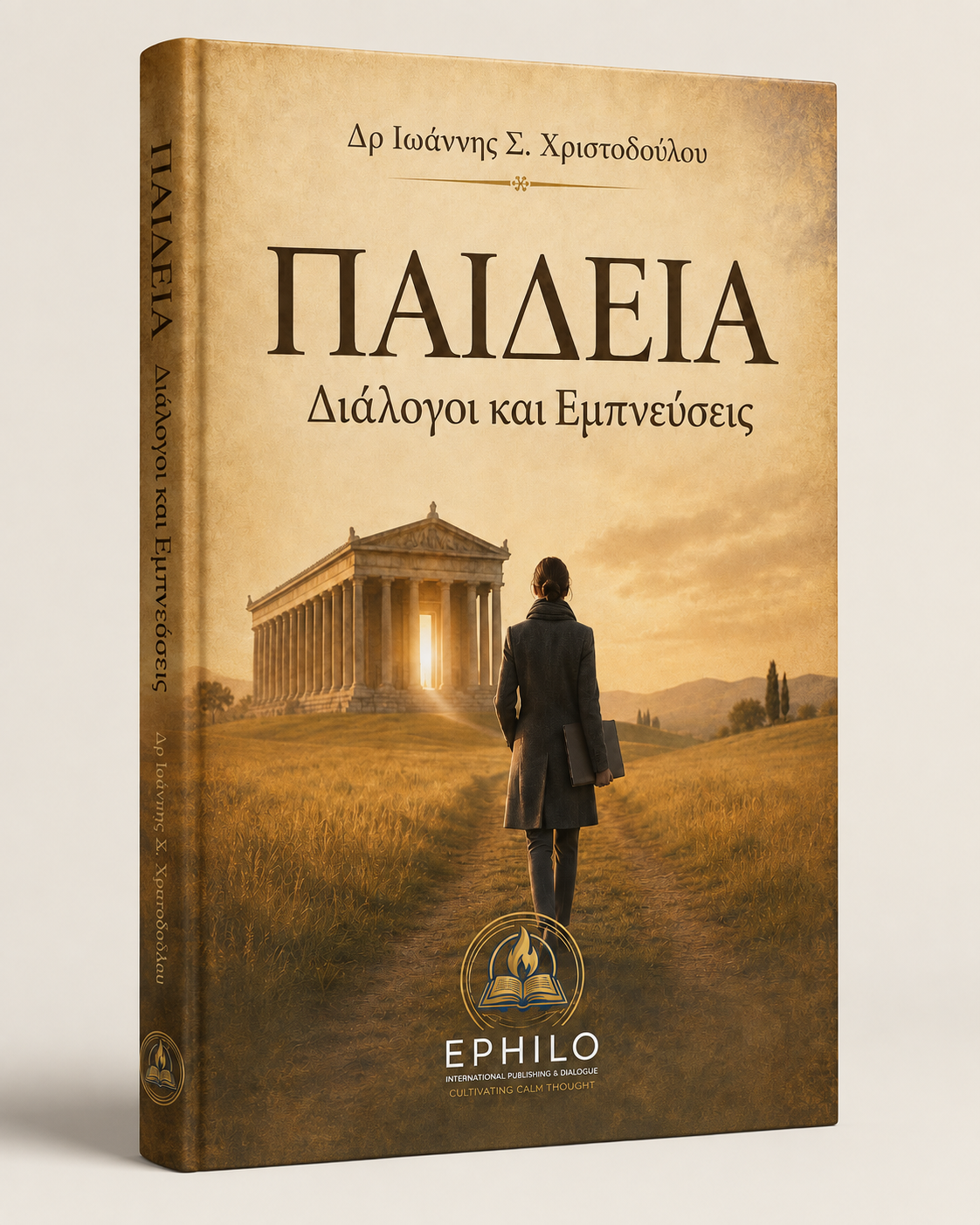 Τρισδιάστατη παρουσίαση του βιβλίου ΠΑΙΔΕΙΑ — Διάλογοι και Εμπνεύσεις, EPHILO
