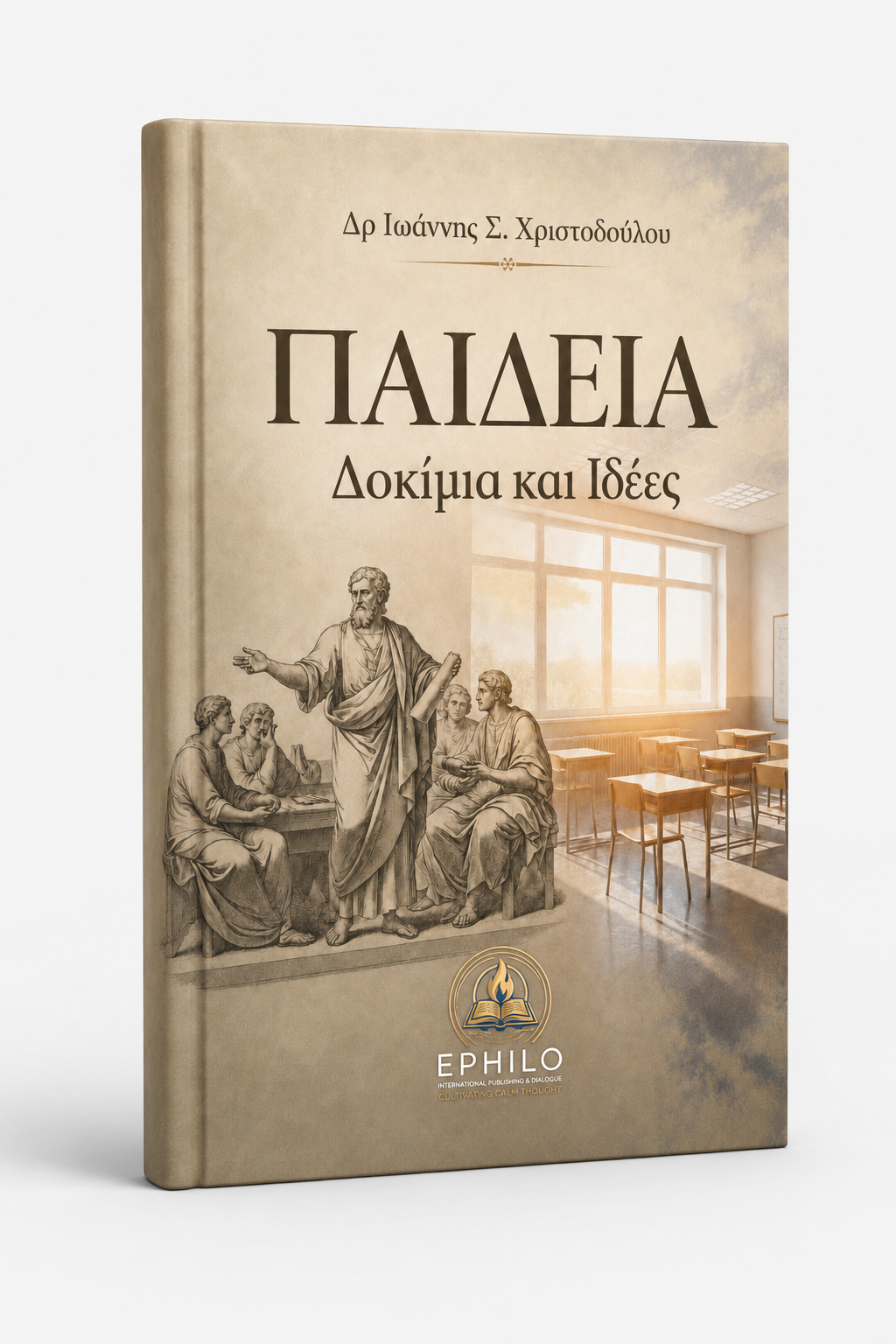 Τρισδιάστατη παρουσίαση του βιβλίου ΠΑΙΔΕΙΑ — Δοκίμια και Ιδέες, EPHILO